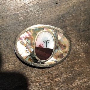 Western Sunset Belt Buckle